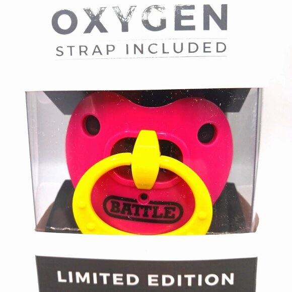 Battle Sports Binky Oxygen Football Mouthguard - Detachable Strap Pink -New - Picture 1 of 9